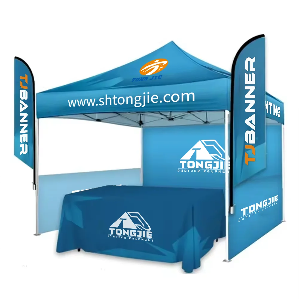 Portable Pop Up Tent For Branding 10X10 Tent For Convention With 600D Oxford Canopy