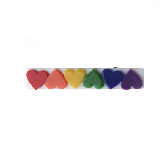 Wholesale Cute Heart Colorful Girls Plastic Hair Clip Barrettes for Woman Hairpins Hairdress Hair Accessories Jewelry