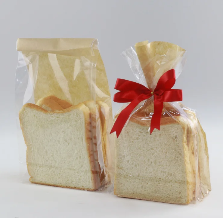 Custom Printing Transparent Opp Square Bottom Baking Bread Cake Plastic Packaging Bags Wholesale