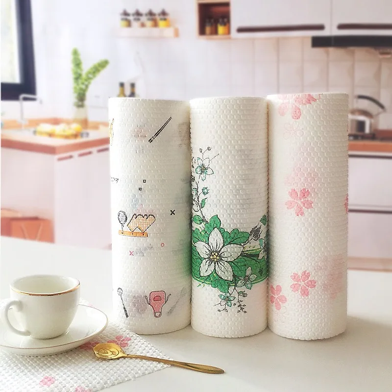 Superabsorbent Household Non-woven Disposable Cleaning Kitchen Wiping Lazy Dish Rags Cleaning Cloths