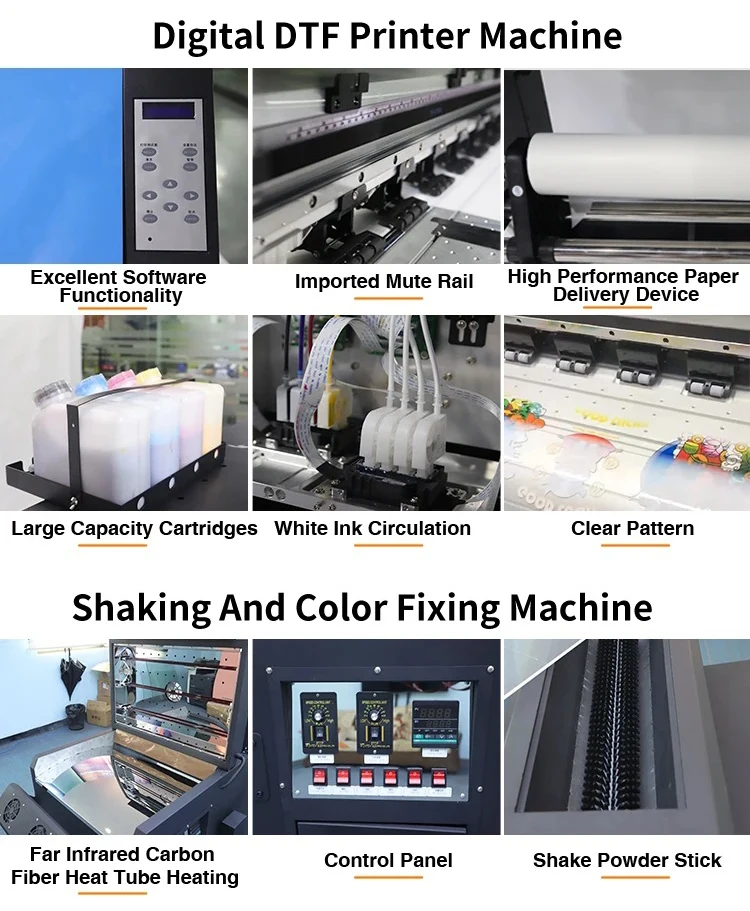 FuXin manufacturer dtf printer 2 heads i3200-a1 dtf 60cm printer machine for dtf heat transfer printing