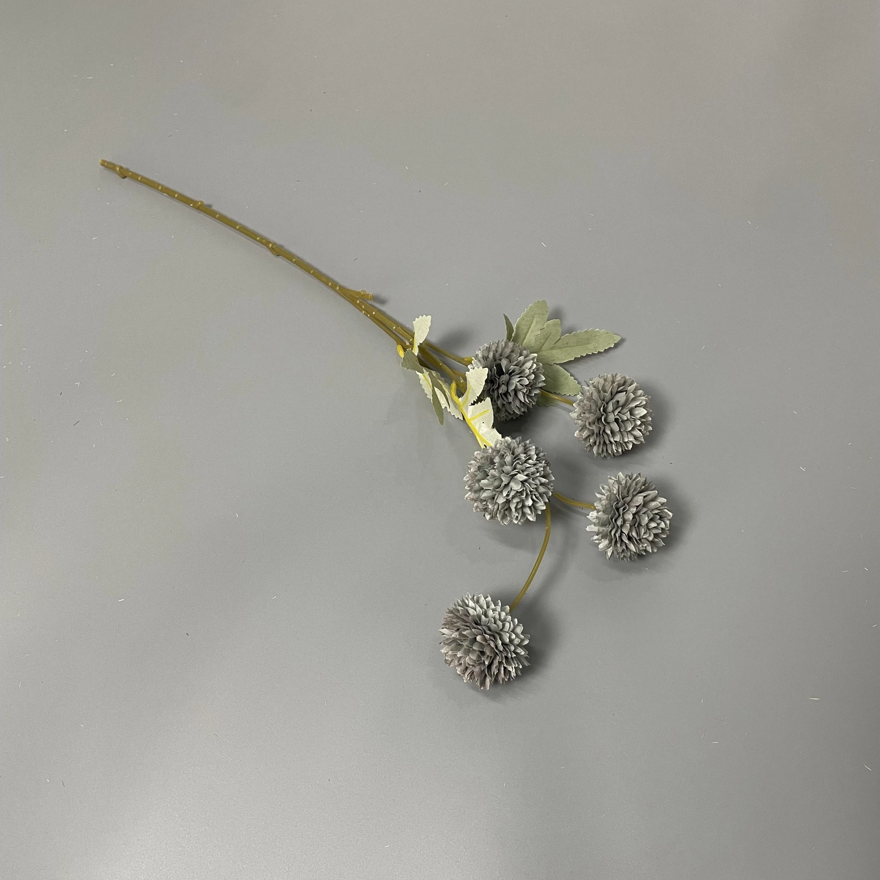 Interior Floral Decorative Wholesale Small Faux Pompon Chrysanthemum Dandelion Artificial Silk Kiku Flower  Customize