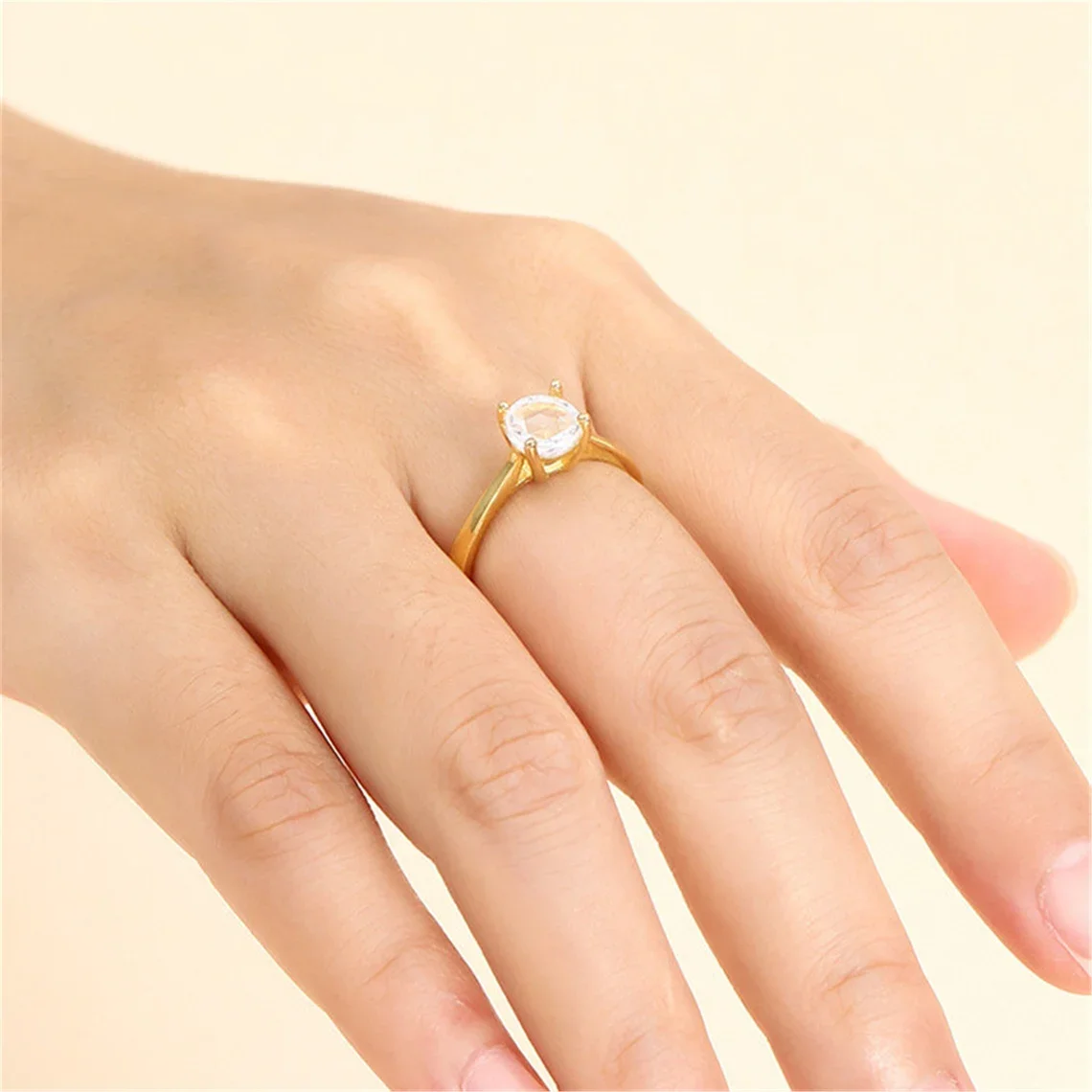 4.5-7.5mm Round Faceted Gemstones Ring Base Setting Ring Mount for Gold Plated 925 Silver Adjustable Ring