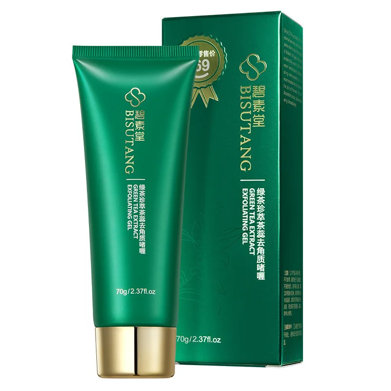 Green Tea Exfoliating Face Gel For Cleansing Skin Private Label Organic Face Cream Exfoliate Gel Face Softener Exfoliating Cream