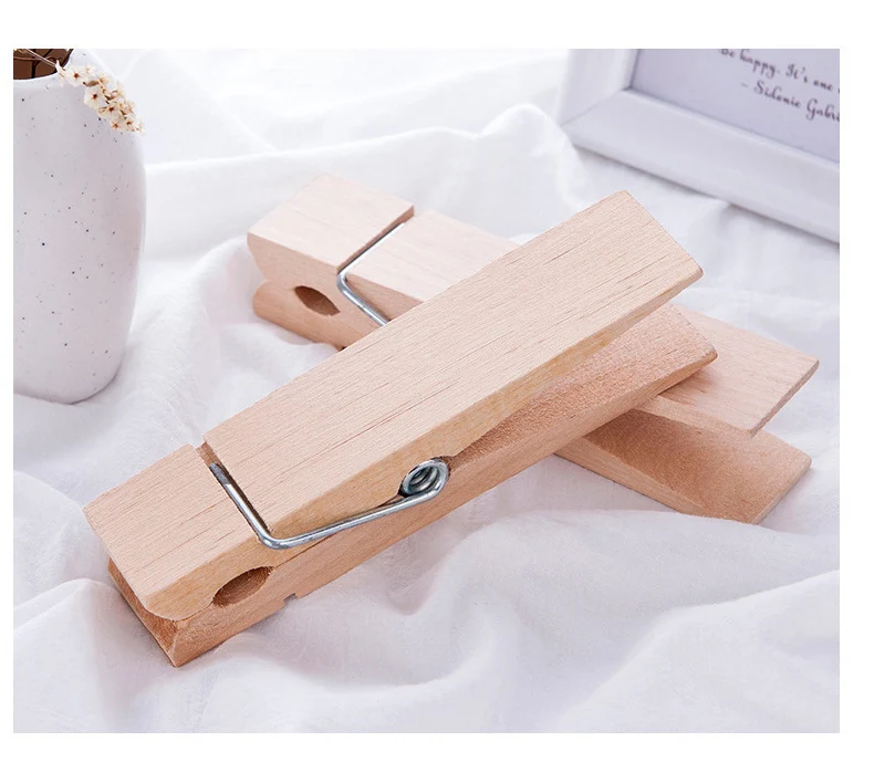 Natural Large 150x36mm Wooden Clips for DIY Home Crafts and Lovely Decorations Nautical and Love-Themed Pattern