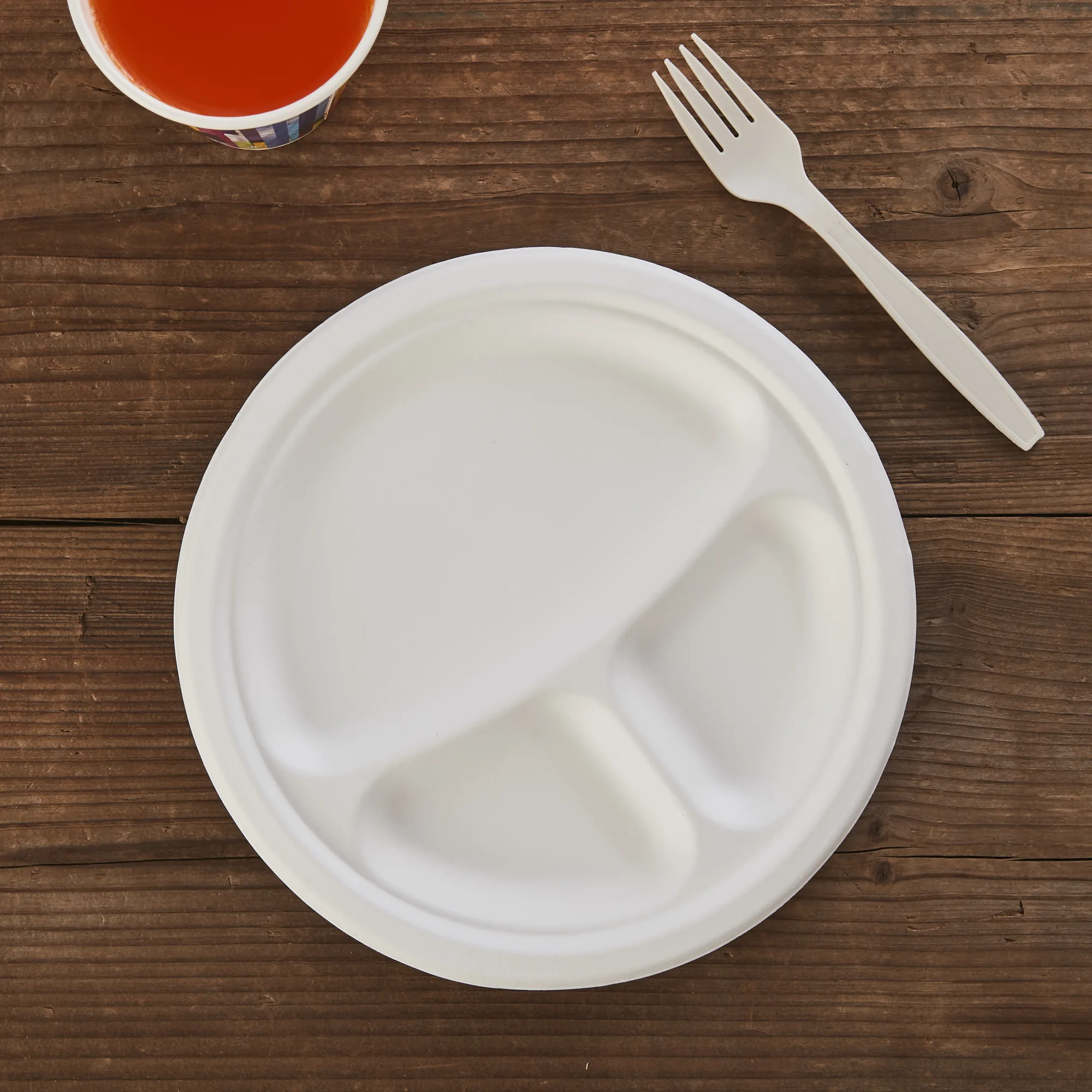 Fantastic quality popular  Durable Disposable Eco-Friendly Food Custom Dinner Divided Plate Dish