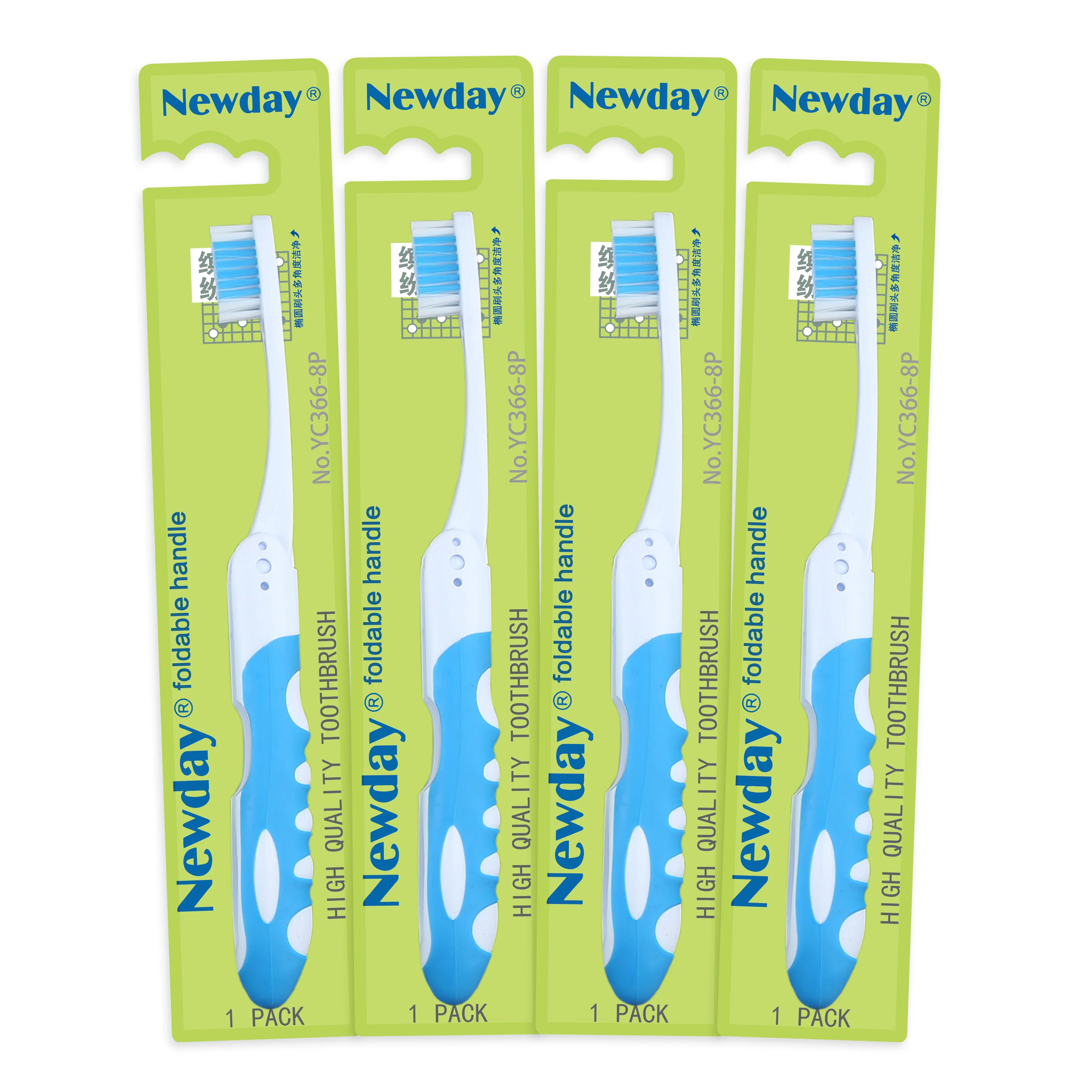 Yangzhou Oral Health Products Dental Folding Toothbrush Hot Selling Travel Toothbrush Foldable Individual Blister Package