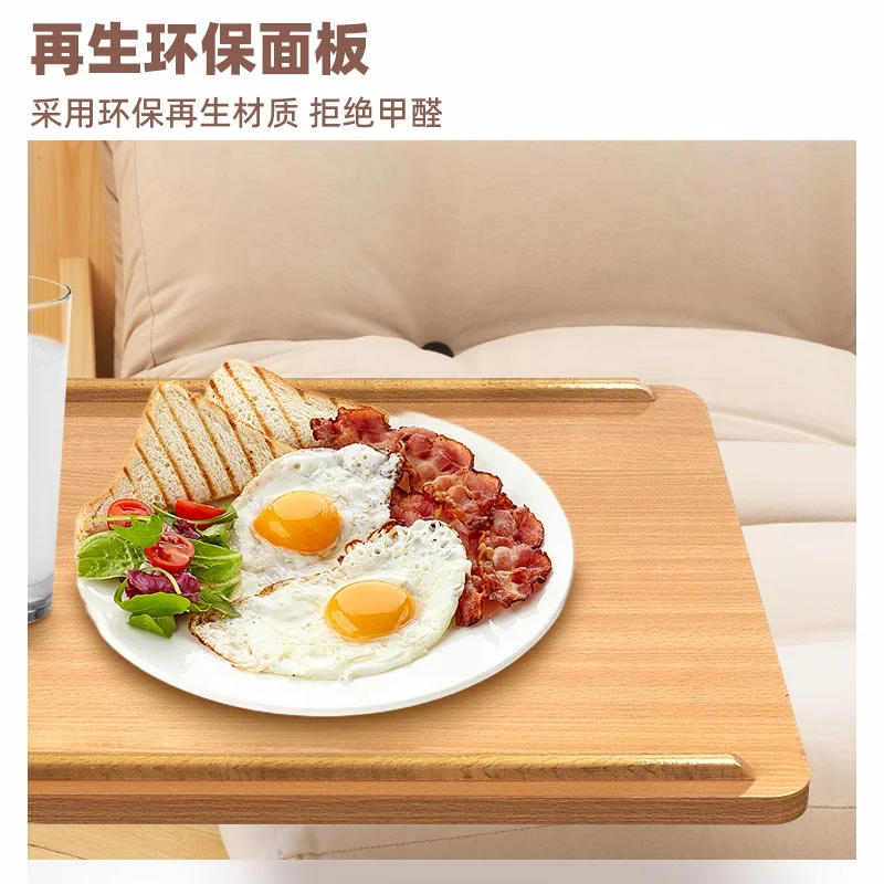 LQX070011 HEPO hospital Iron adjustable bed side table medical French country side table Non Tilt Top Overbed bed Table side