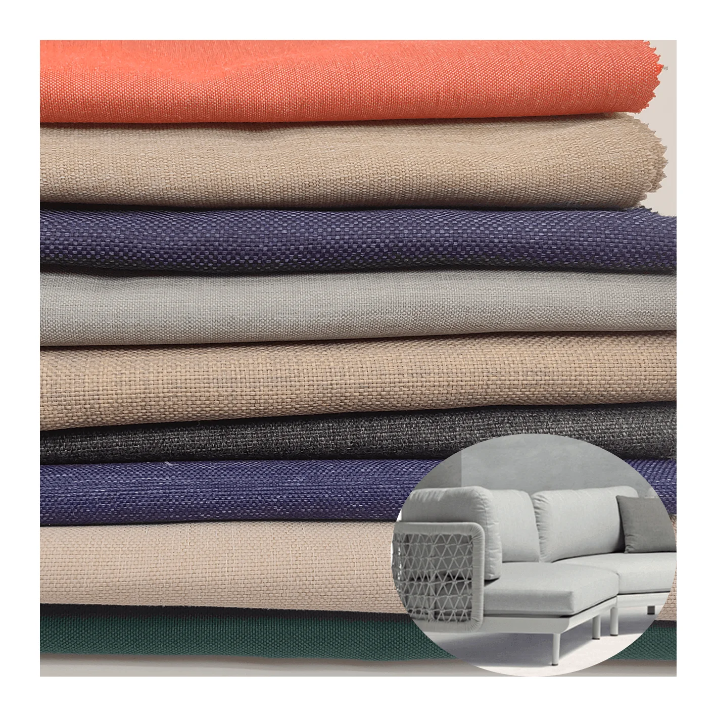 Outdoor sofa 600D olefin fabric 210GSM water repellent furniture cover cushions fabric