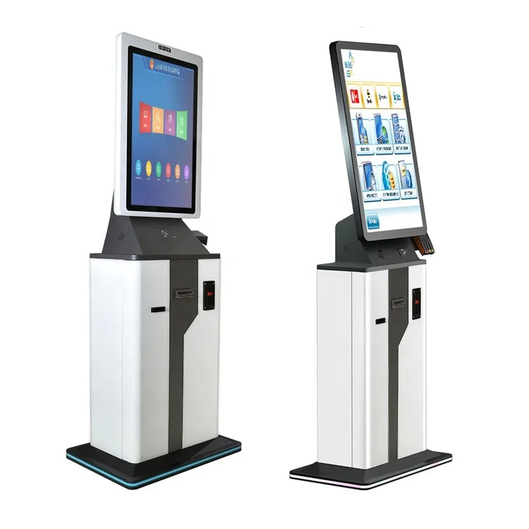 Crtly touch screen Hotel key card dispenser kiosk visitor management payment Kiosk Auto Receipt Payment QR atm machine for sale