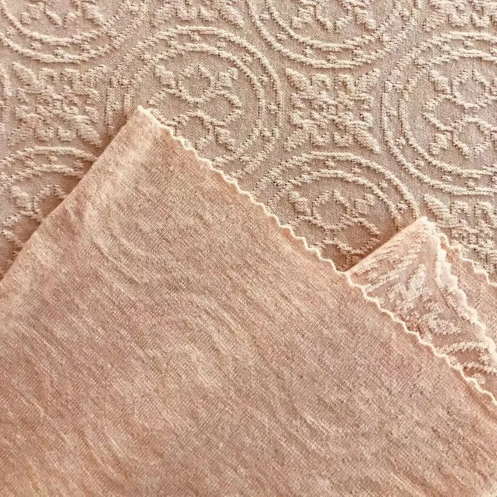 Factory Direct Sales Fancy Pattern Rayon Polyester Nylon Spandex Knit Jacquard Fabric For Fashion Cloth