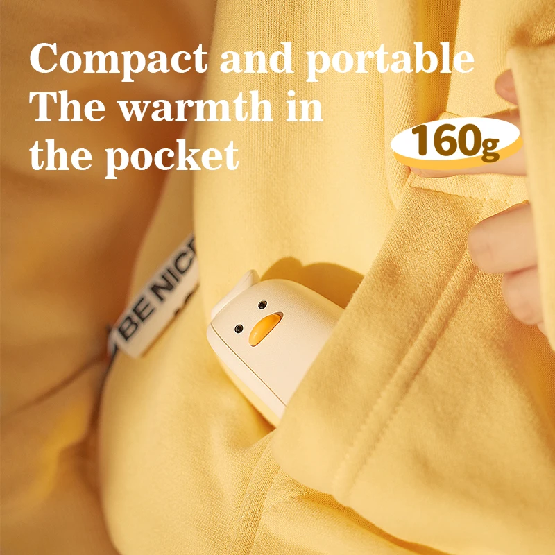 Mini Usb Pocket  Reusable Electric Portable Heater Duck Rechargeable Hand Warmer With Power Bank For Christmas Gift