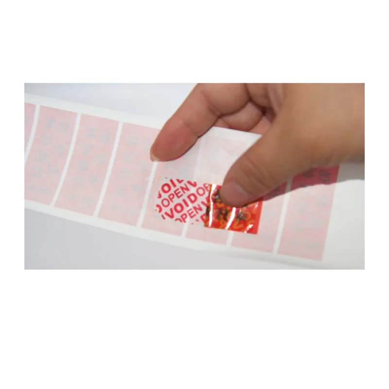 Adhesive Custom Warranty Seal Sticker, Vinyl Security Void Tamper Proof Label Sticker Printing