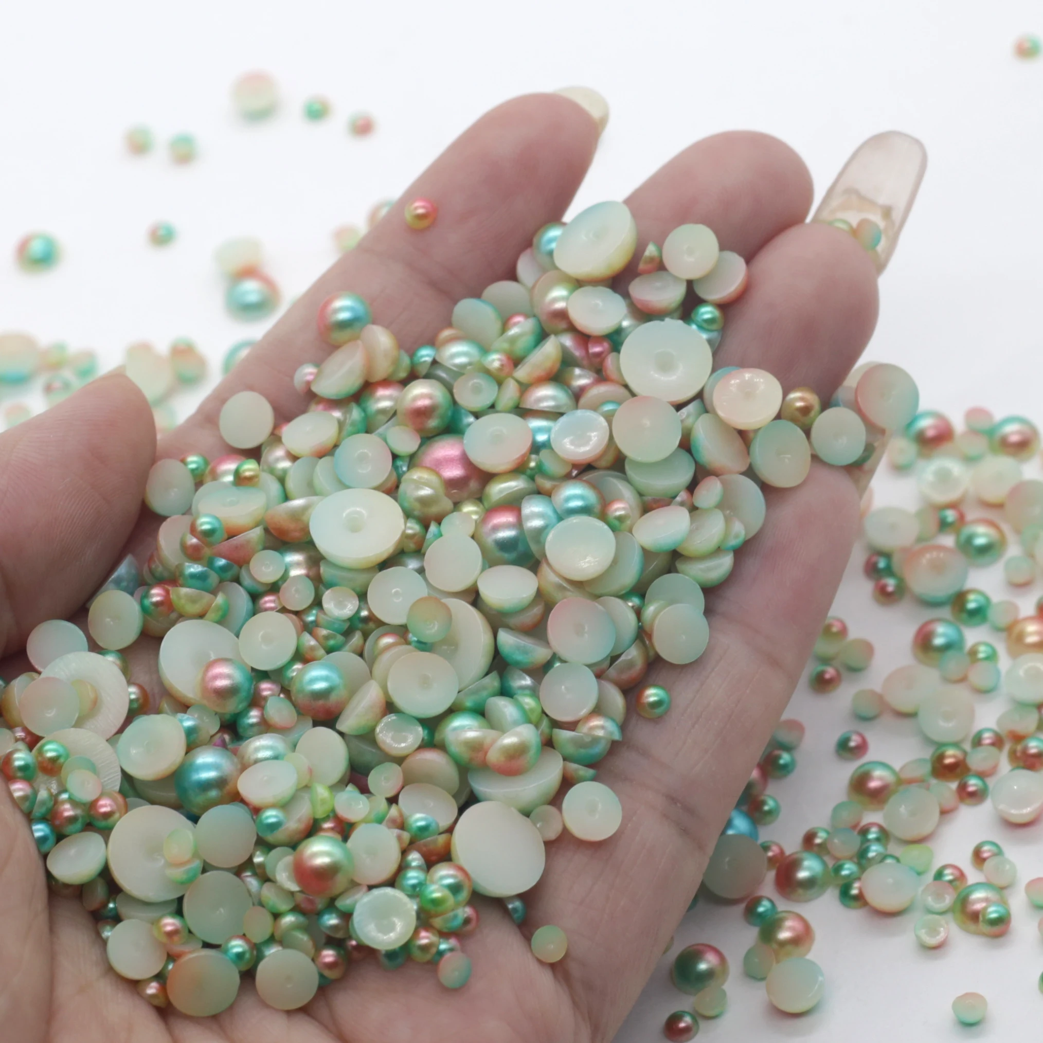 XULIN Customized Quantity 30g/bag 150g/bag Mix Pearls Size Color 3mm-10mm 100 Color Choose Plastic Loose Pearl Beads