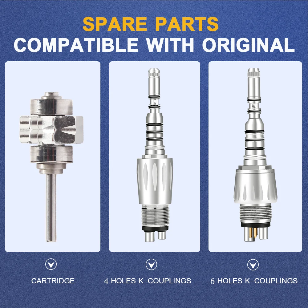 AI-X450KL 45-degree angled Mini head Dental Air Turbine High Speed Handpiece Optical LED 18W Power air Out of the back cover