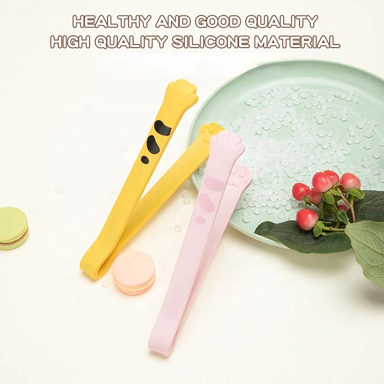 Cute Mini Tongs Silicone Ice Cube Tongs For Ice Bucket