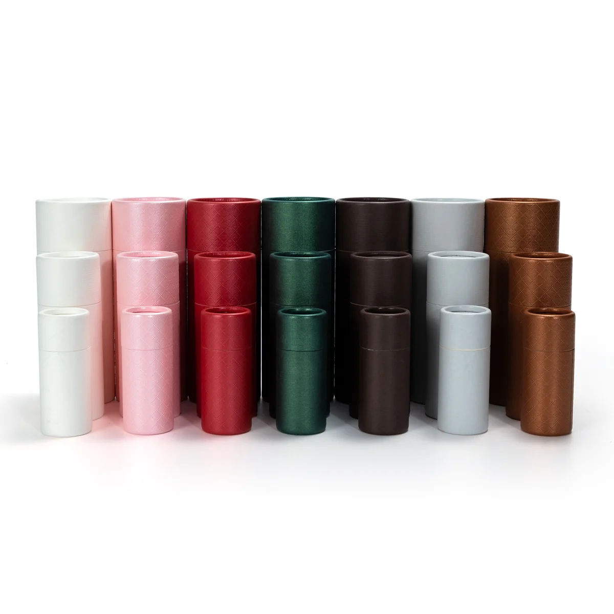 eco friendly cylinder push up kraft paper tube packaging for lip balm