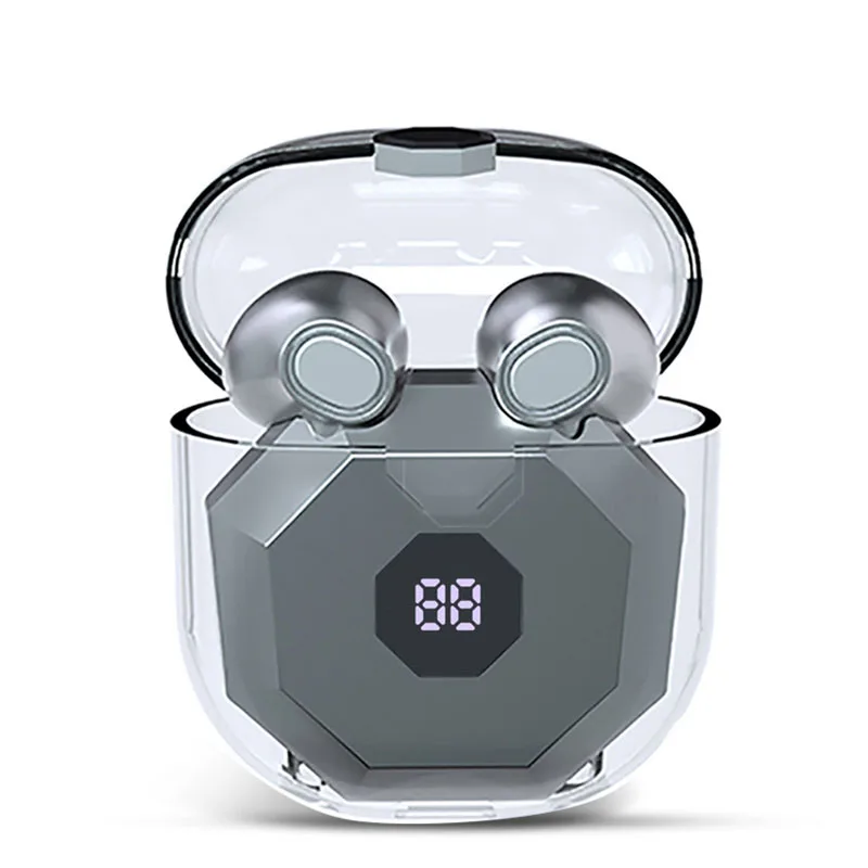 Hot selling noise cancelling sport BT5.0 wireless earbuds with power bank battery display F9