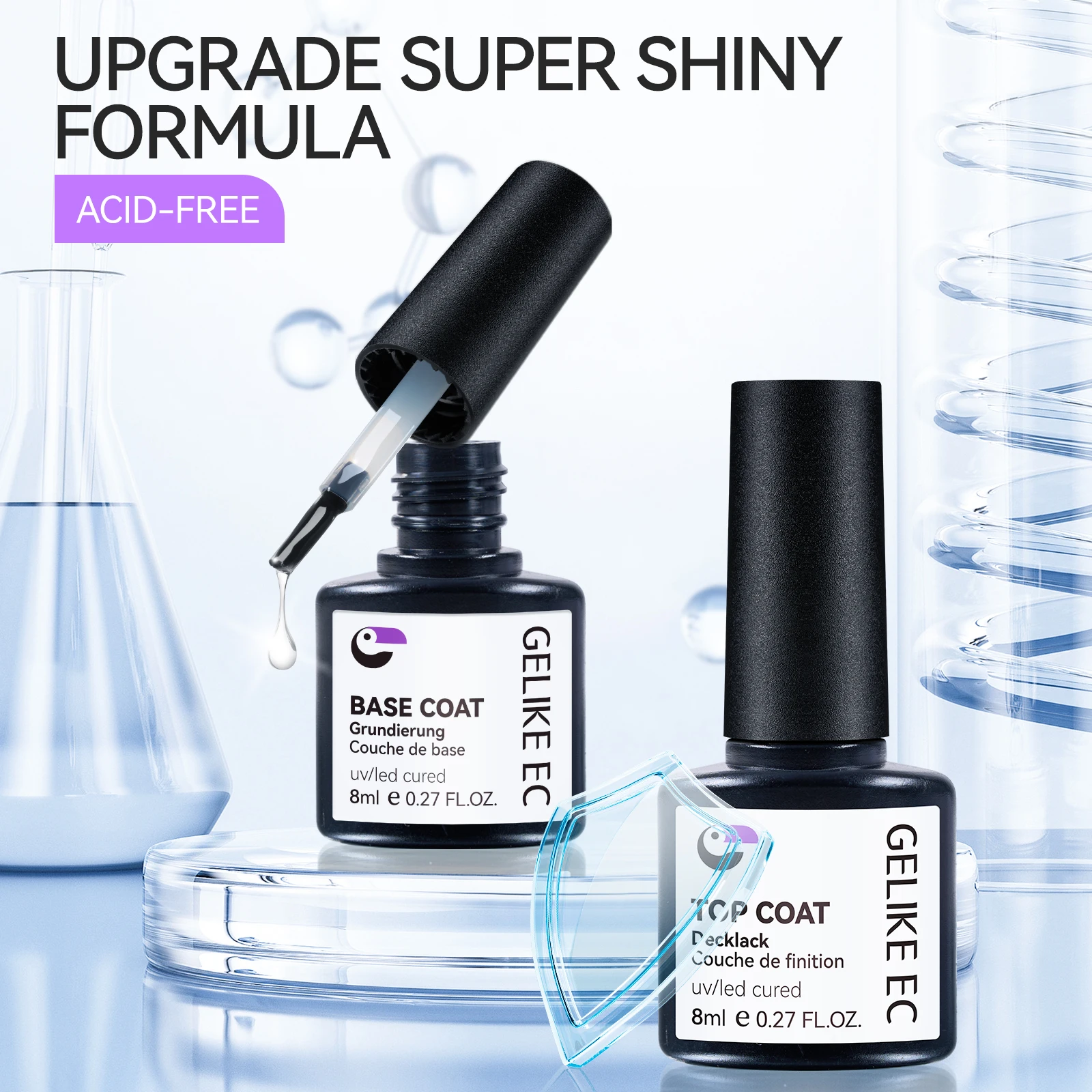 strong coat russian matte glass top coat and base coat kit