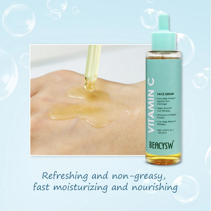 Whitening And Brightening Antioxidant Aloe Mint Extract Vitamin C Serum Care