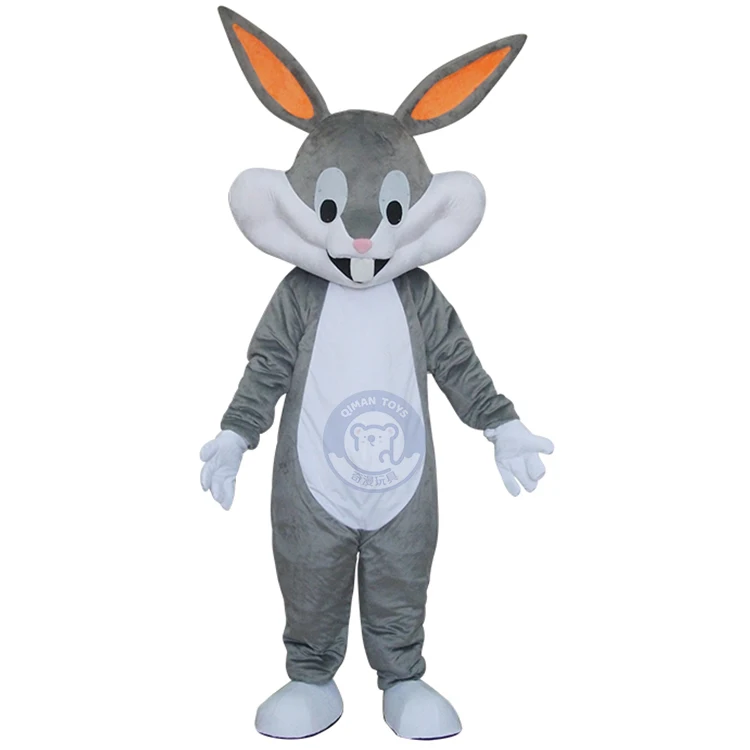 Qiman Custom Adult Size Bugs Bunny Plush Animal Cartoon Mascot Costume For Sale