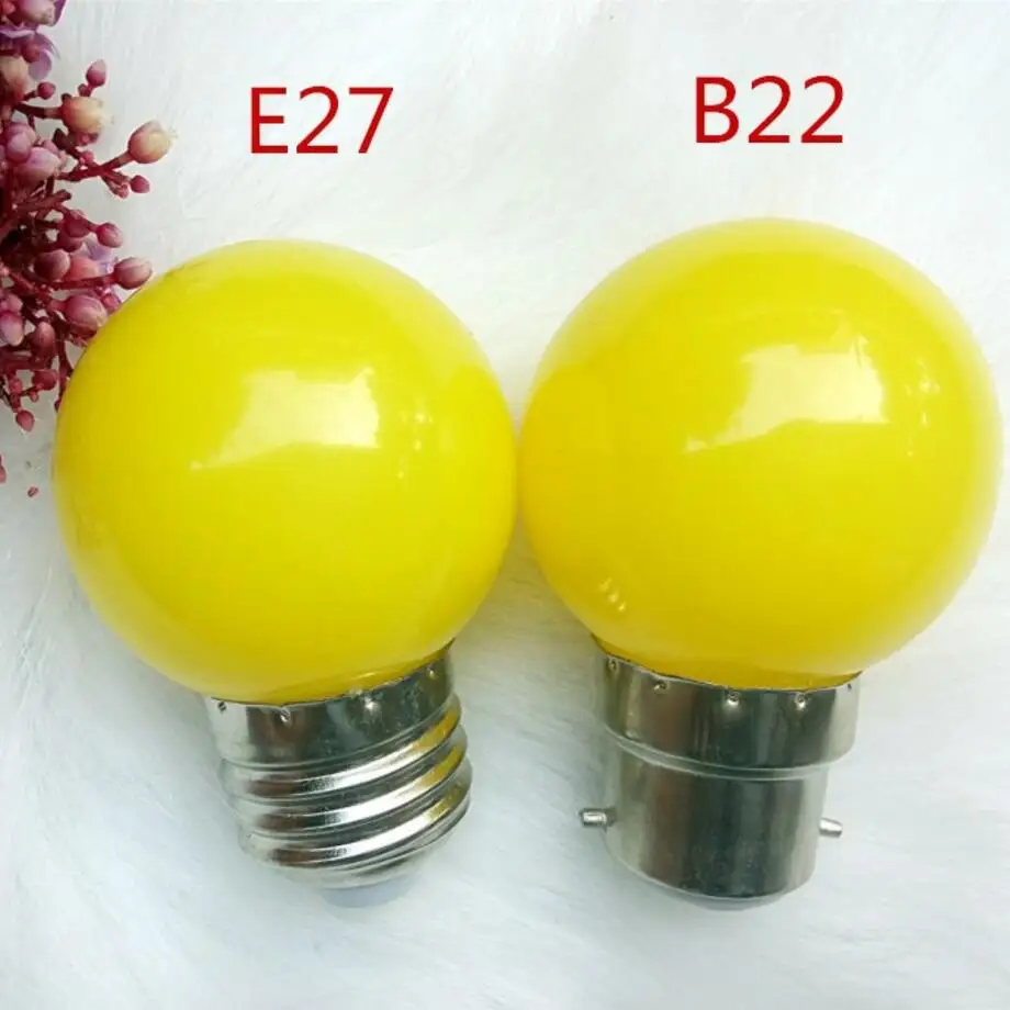  Светодиодные круглые лампы E26/E27 1 Вт теплый белый свет G45 AC 220 В
