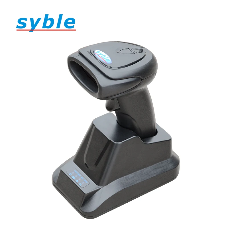 Syble XB-5066BT Chinese manufacturer sells high quality laser wireless 2.4G plus BT retail barcode scanner with charging base