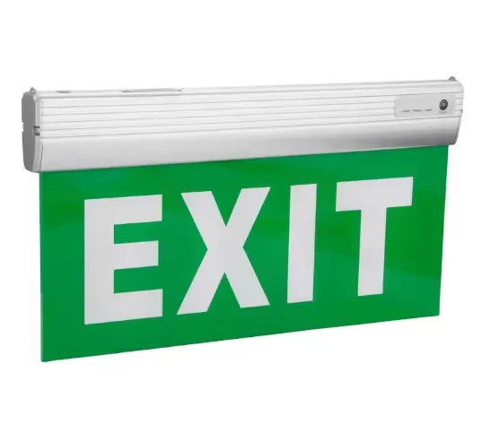 Autonomous Security Lighting Block Indicator 3w Double Side Fire Safety Green Exit Sign Plate Led Emergency signal Light Signage