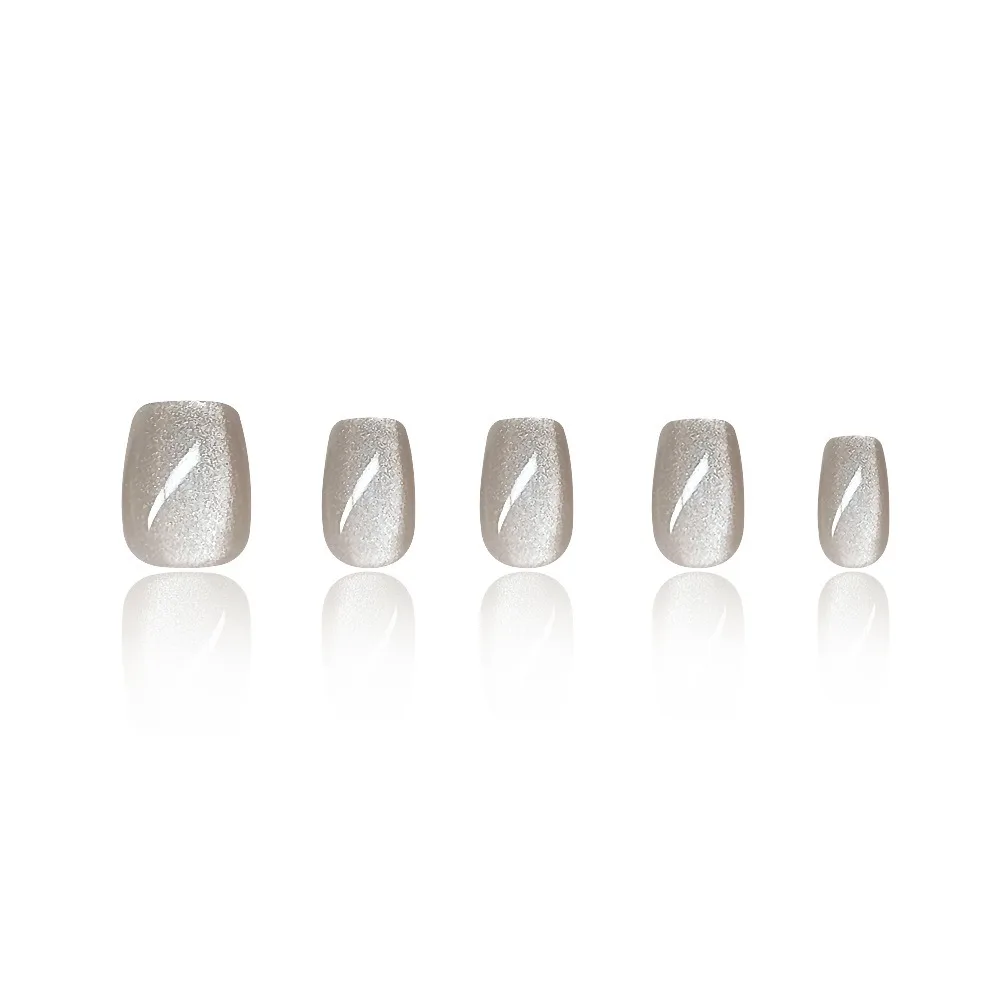 Cat Eyes Press On Nails Tips Full Cover Private Label False Wear Artificial Fingernails