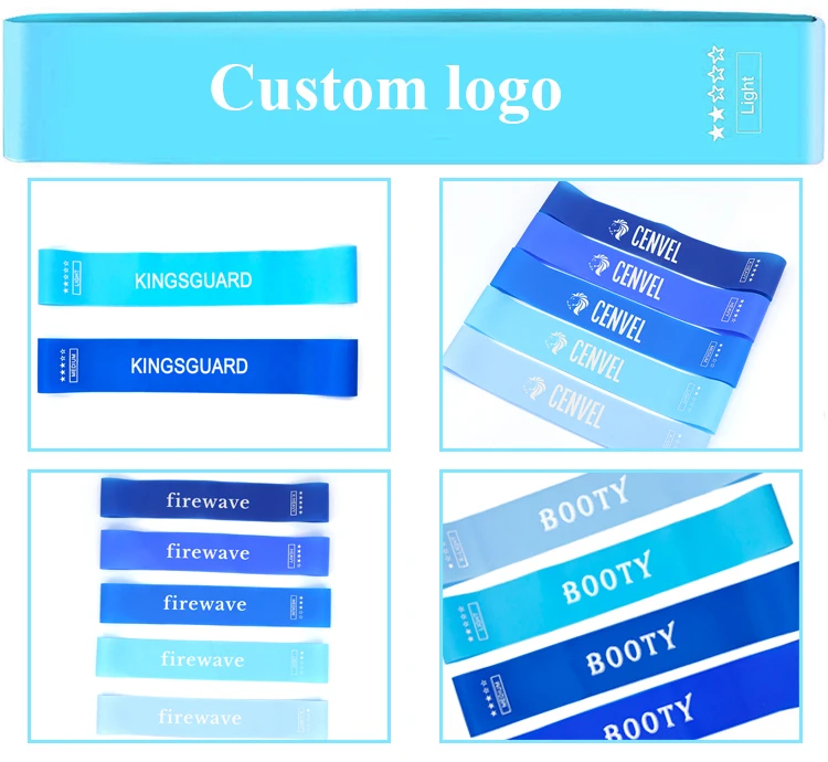 Hip Resistance Booty Band Loop Custom Logo Wholesale Resistant Elastic Fitness Workout Yoga Gym Exercise Bands