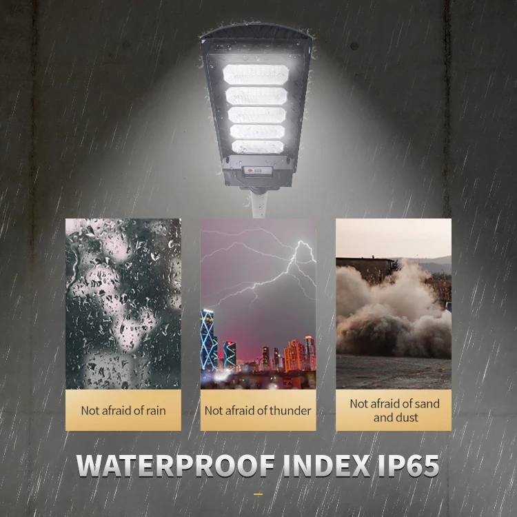 Commercial Public Induction Post Light 50 100 150 200 250 300 W All In One LED Solar Street Light