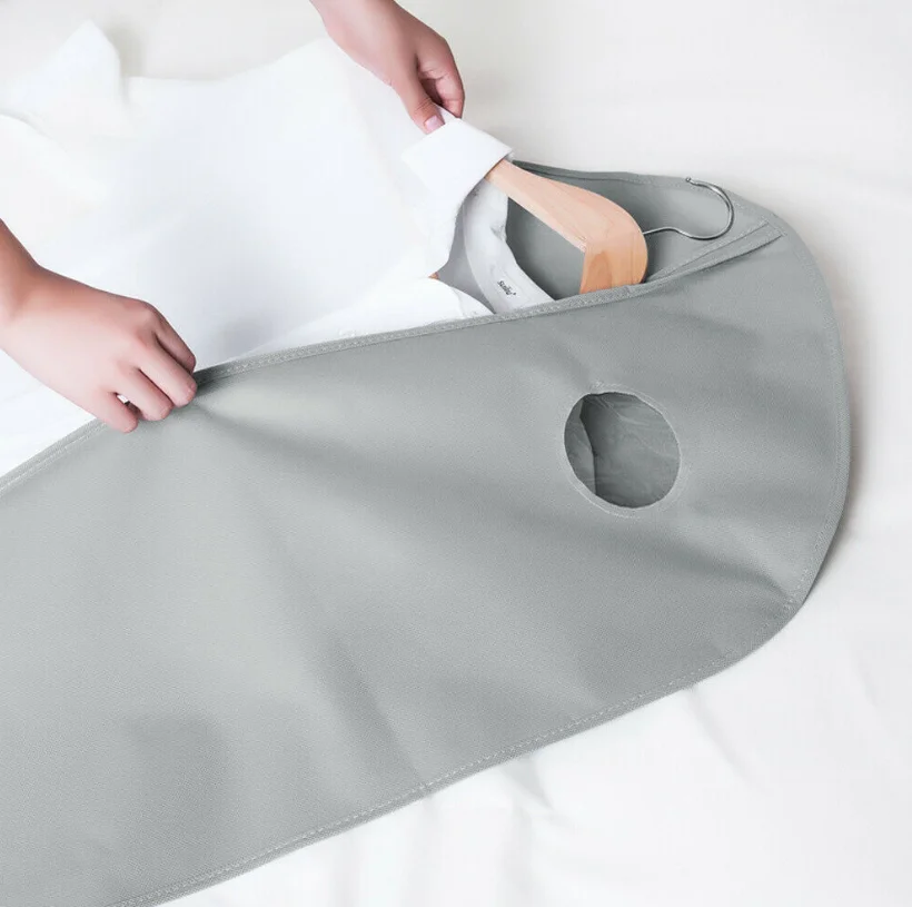 wholesale non-woven dust zippered long evening gowns prom fabric garment bags