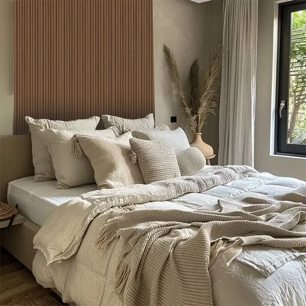 Hot selling panels Home and kitchen decor  fluted wood wall Indoor ECO-friendly acoustic wall panel soundproof