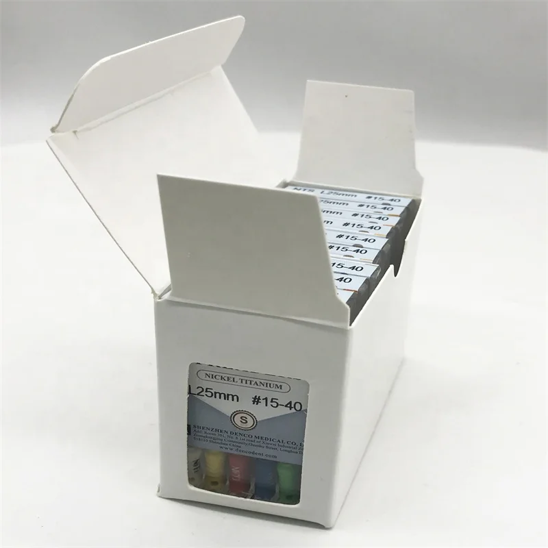 Инструменты для зубных корневых каналов Разбрасыватели рук Denco Niti 25 мм #15-40