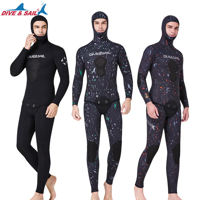 Женский костюм для серфинга, с камуфляжным принтом; Богемный комплект, Roupa de Mergulho 3 мм, 5 мм, 7 мм с открытыми порами Гидрокостюм из двух частей рыболовли ловильный крючок водолазный костюм фридайвинга гидрокостюм с капюшоном