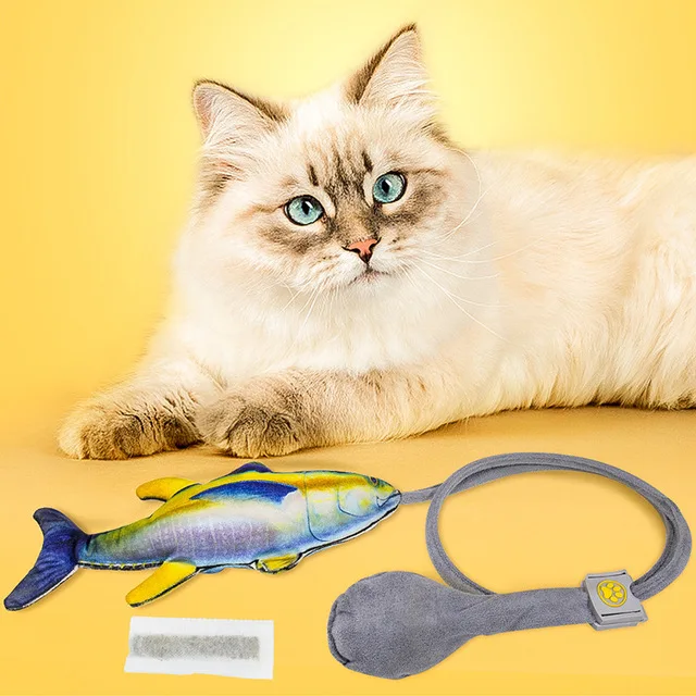 Wholesale Funny Catnip Toy popular comfortable soft plush cat fish Set Amazon hot sale