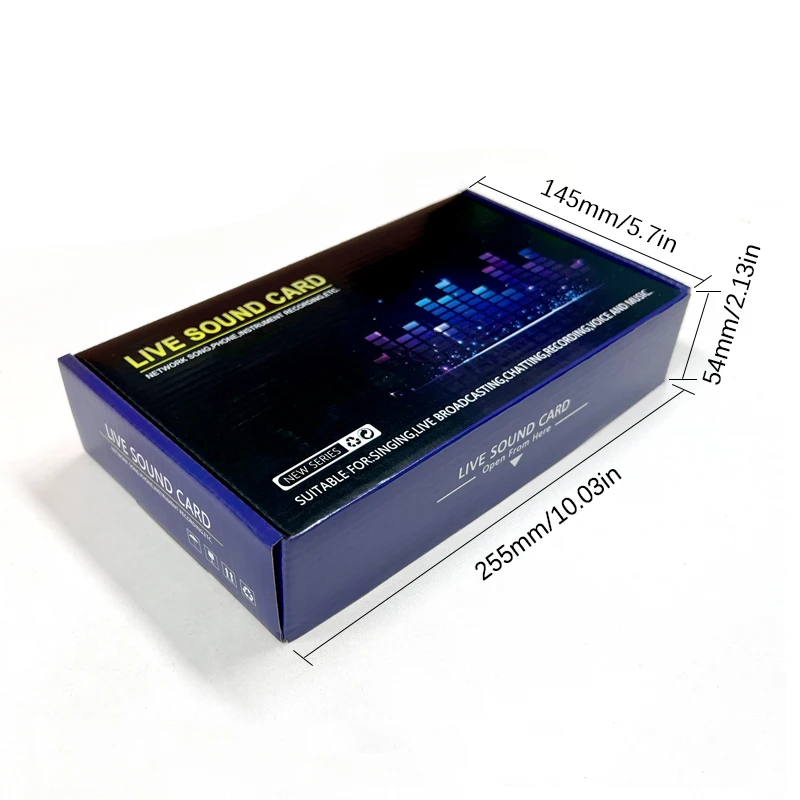 Professional Live Stream Vocal Sound Card Audio Interface Mixer Support Multi-Channel Mixing Sound Card