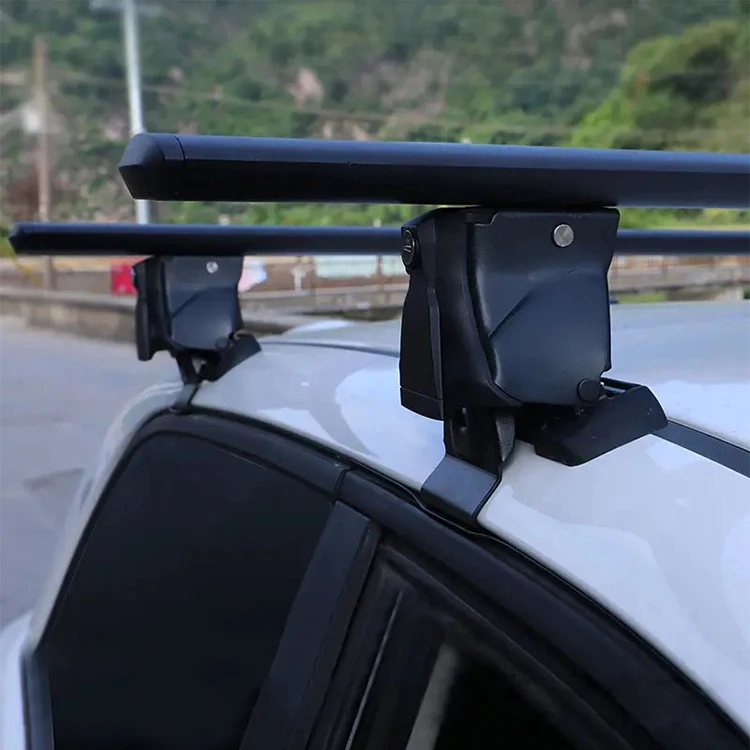 Black Aluminum Car Rack Roof Rack Cross Bar Universal Adjustable Roof Luggage Rack Cross With Lock For Sedan