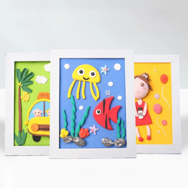 Air Dry Clay Ultra Light and Clay Photo Frame Drawing and Eco-Friendly Modeling Clay with Tools