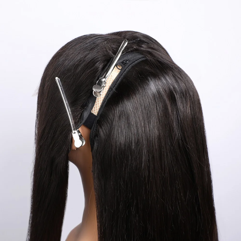 Newly Designed Product Launched Zipper Wig 13*4 Transparent HD Lace Front Glueless Human Hair Wig Splicing Style For Women