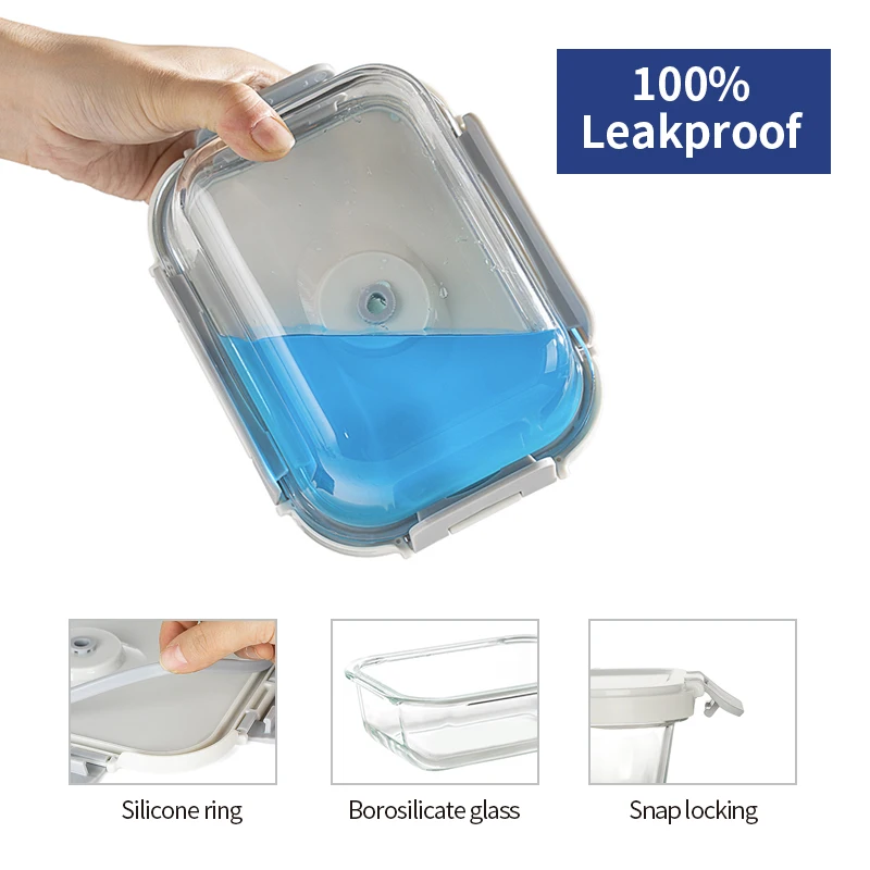 IKOO Airtight Borosilicate Glass Food Storage Container Vacuum Food Container with Pump
