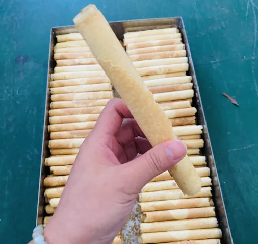 Delicious Full Automatic Egg Roll Production Snack Food Machine Atmosphere Packing Machines