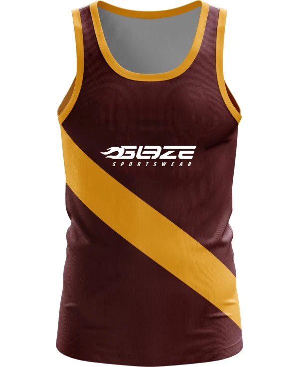 Custom Mens Quick Dry Running Wear Running sleeveless Shirt Racer Back Running Singlet