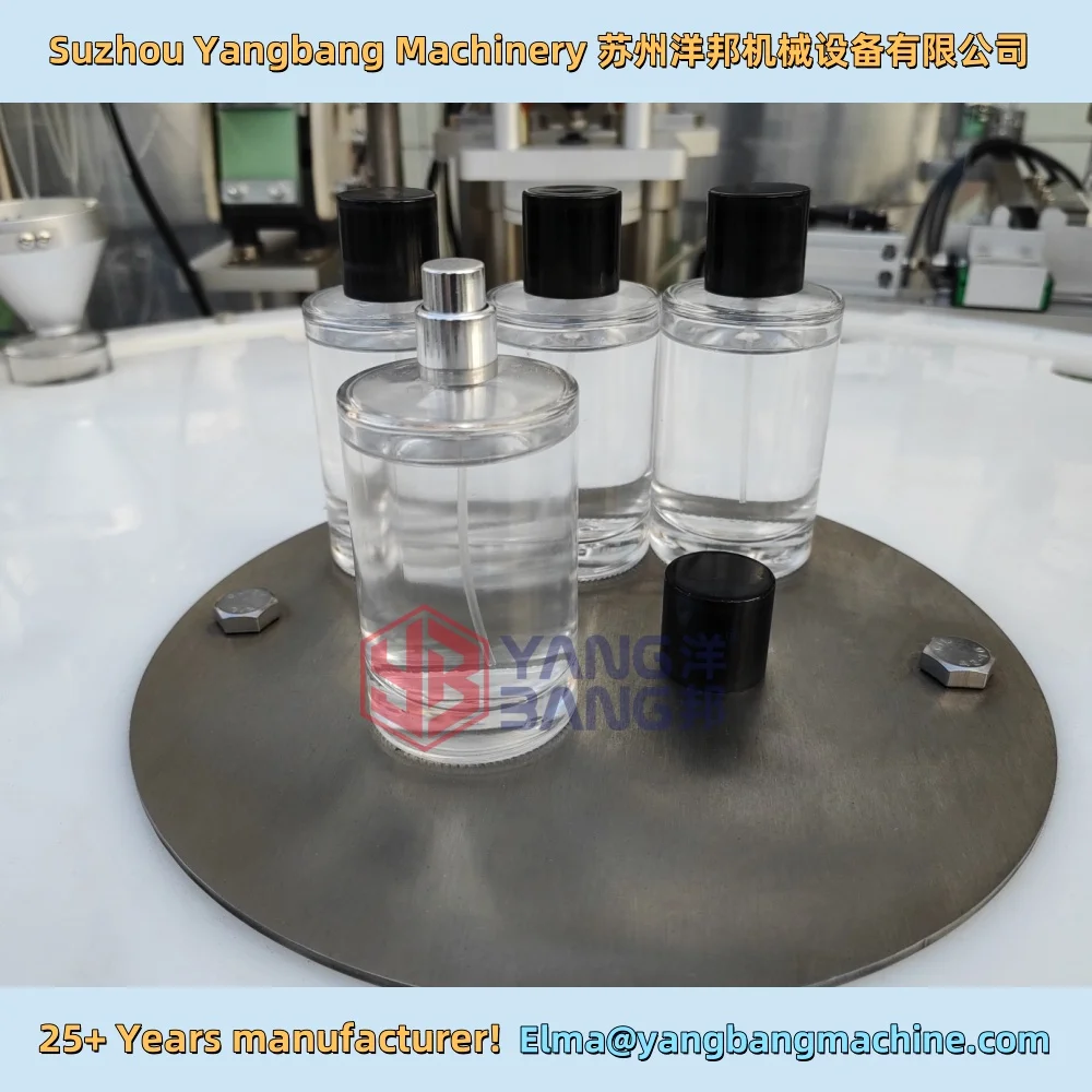 Automatic 100ml 50ml Body Spray Perfume Bottle Filling Machine Cosmetic Rotary Filling and Capping Machine