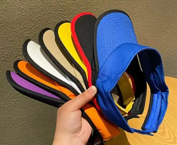 Custom Logo Sun Visor Hat Embroidery Print Empty Top Golf Visor Cap viceras deportiva para el sol viseira sunvisor