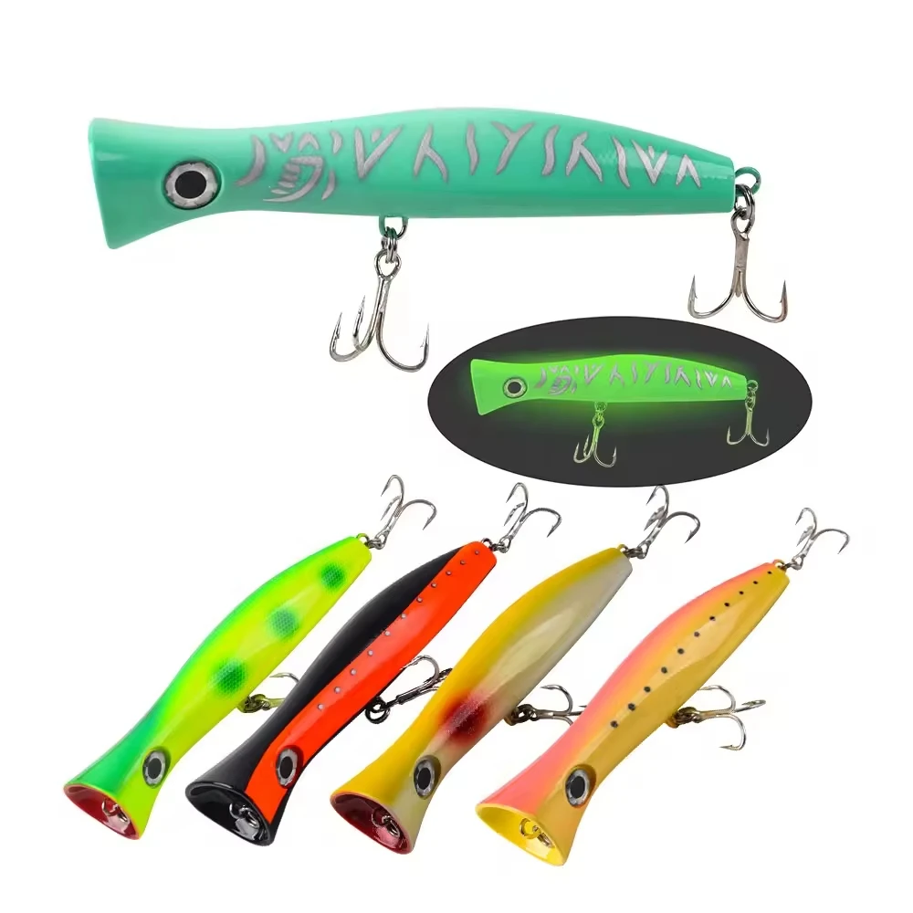 New 19cm 120g Top water Popper Fishing Lures Artificial Hard Baits Fishing Lures Floating Fishing Popper Lures Trolling Bait