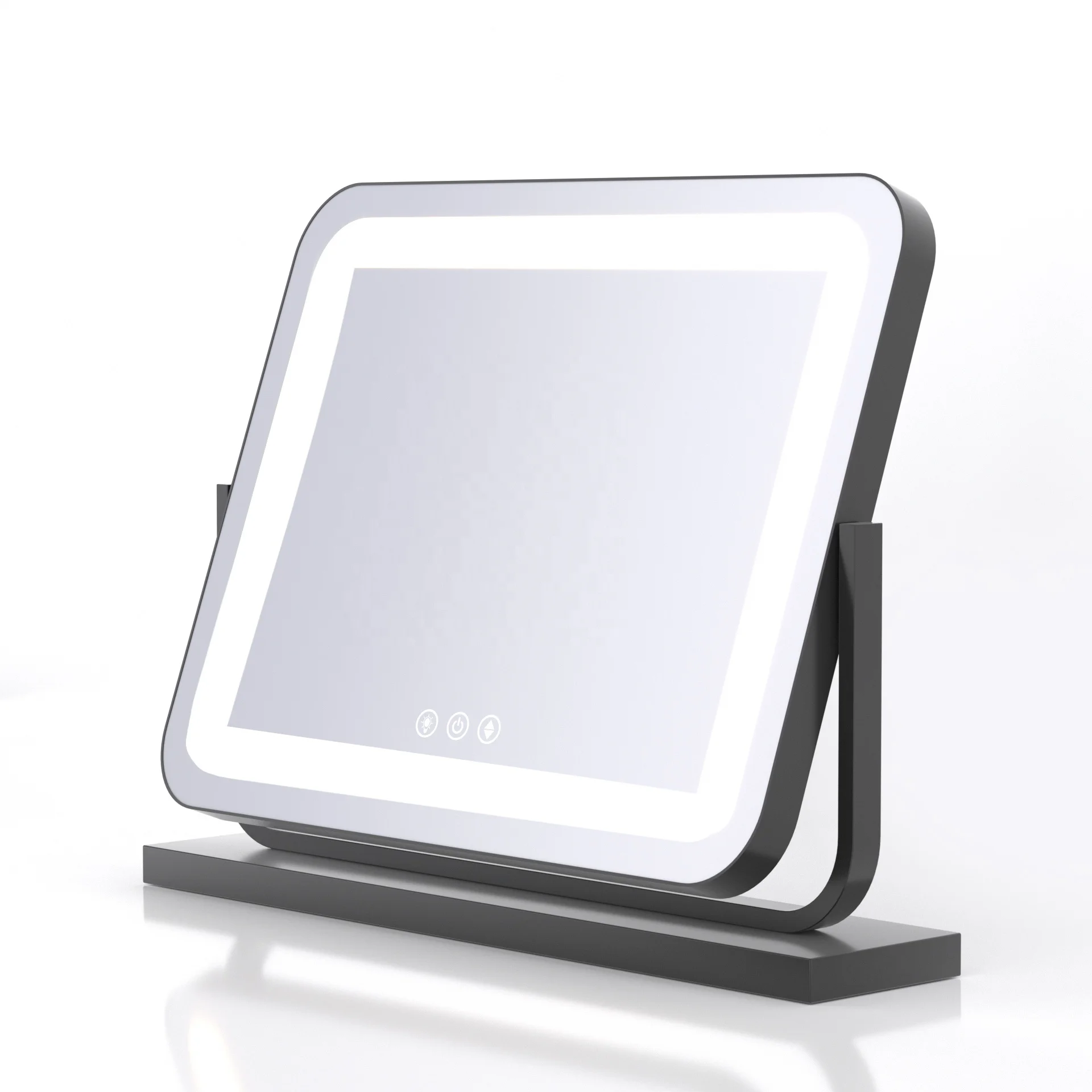 Factory Direct Wholesale Modern Large Hollywood LED Backlit Light Strip Vanity Tabletop Wall-Mounted Makeup Mirror with Light