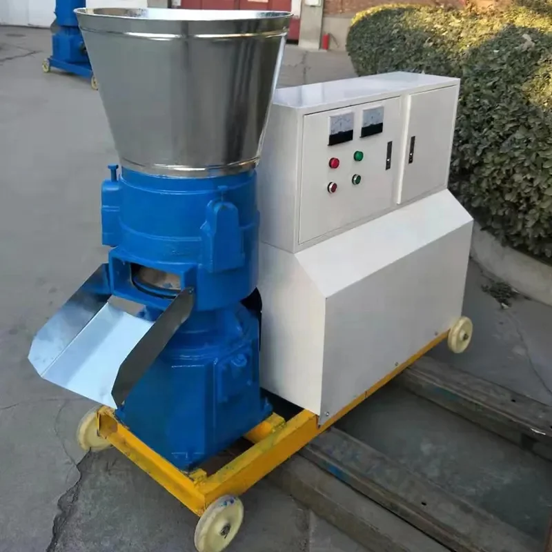 Poultry Granulator Feed Pelletizer Machine For Animal Feeds Chicken Pig Goat Cattle Cat Feed Pellet Making Machine
