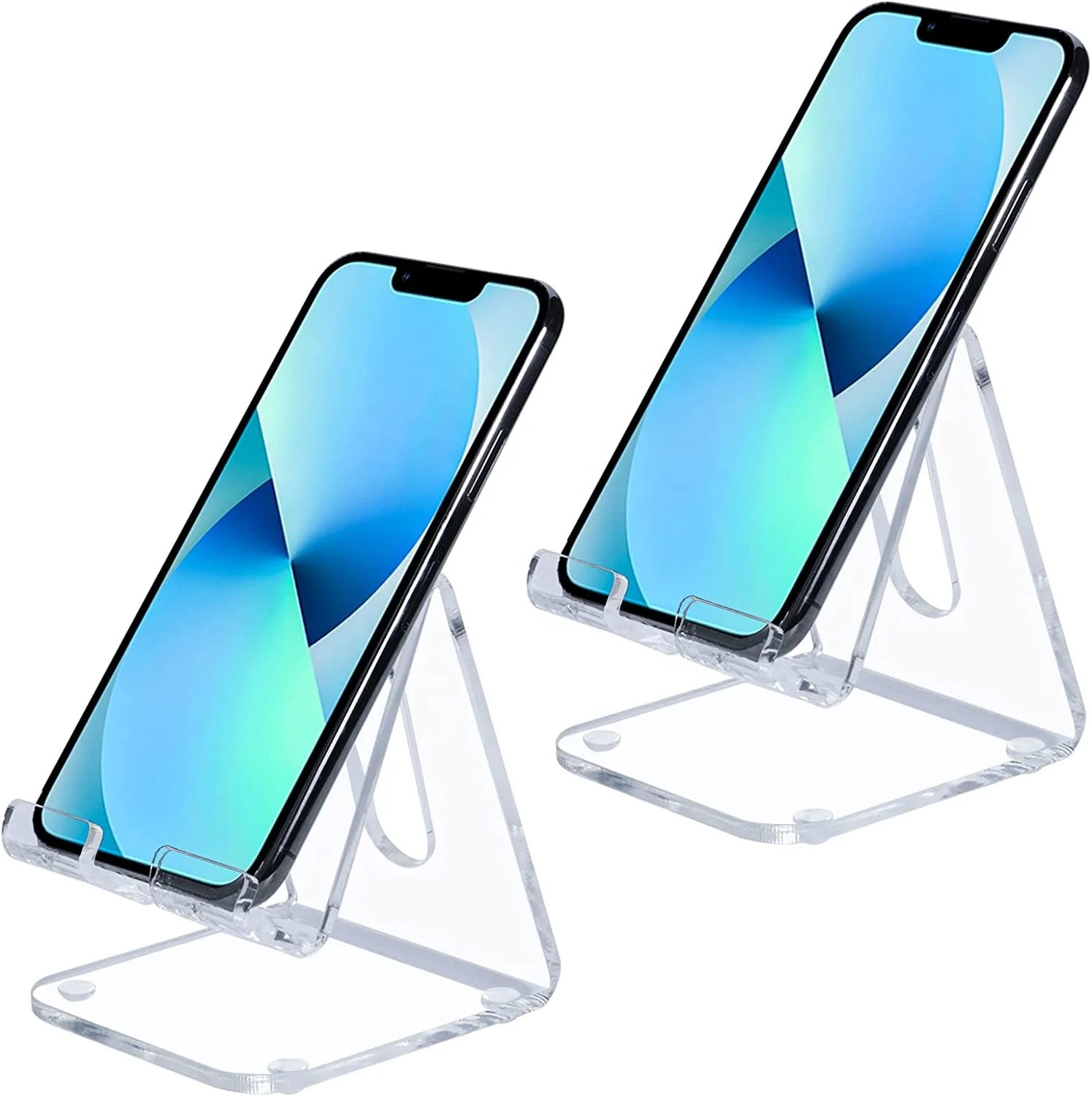 HQ Acrylic Acrylic Cell Phone Stand tabletop phone holder Android Phone Stand for Desk Accessories