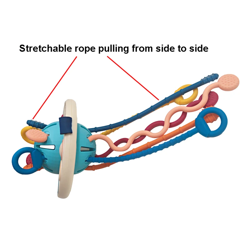 UFO Baby Sensory Toys Montessori Pull String Toy Baby Interactive Ball String Activity Sensory Toys for Kids Funny Puller